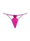 Fleur Du Mal Women's Heart Stretch-silk V-string In Ultra Pink