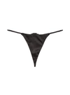 Fleur Du Mal Rose Luxe V String In Black