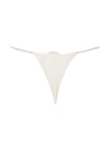 Fleur Du Mal White Luxe V-string Thong In Ivory