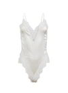 Fleur Du Mal Venus Lace-trim Bodysuit In Ivory