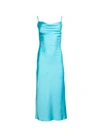Fleur Du Mal Cowl-neck Slip Dress In Dark Jade