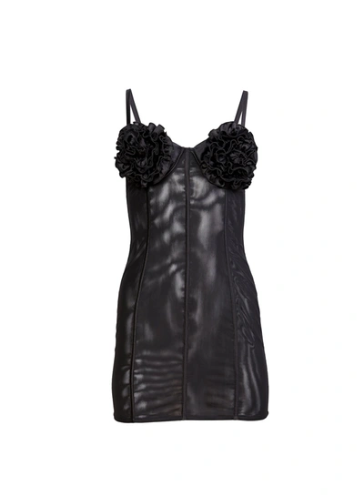 Fleur Du Mal Rose Cup Dress In Black