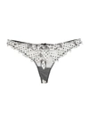 Fleur Du Mal Lily-embroidery Hipster Thong In Ivory Dot