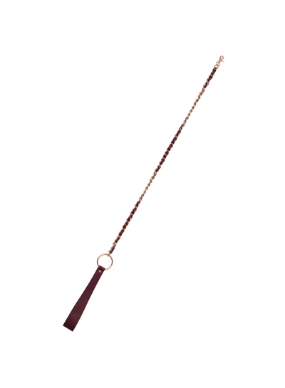 Fleur Du Mal Leather Lead In Bordeaux