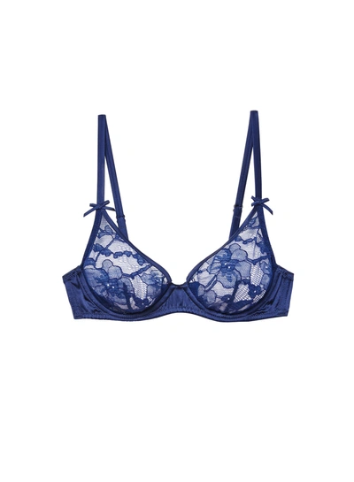 Fleur Du Mal Magnolia Lace Demi Bra In Nighttime