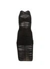 Fleur Du Mal Ruched Midi Dress In Black