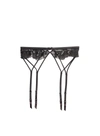 FLEUR DU MAL SEQUIN VIOLET EMBROIDERY GARTER