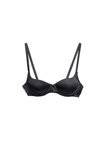 Fleur Du Mal Seamless Luxe Balconette Bra In Black