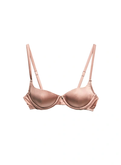 Fleur Du Mal Seamless Luxe Balconette Bra In Tan