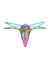 Fleur Du Mal Carnival Embroidery V String In Multi