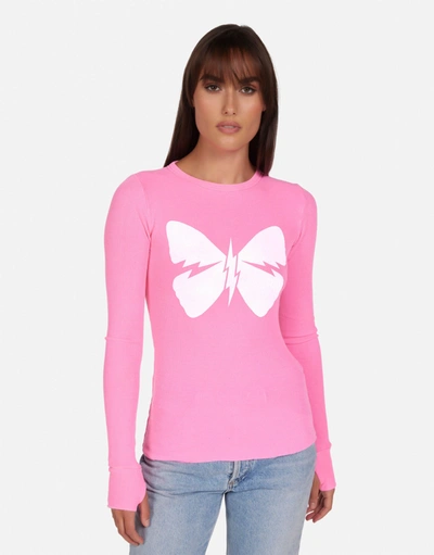 Lauren Moshi X Mckinley X Lightning Butterfly In Neon Pink