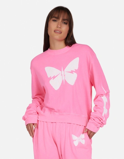 Lauren Moshi X Spalding X Lightning Butterfly In Neon Pink
