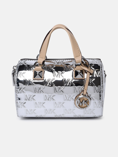 Michael Michael Kors 'grayson' Mini Bag In Silver Leather