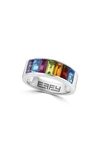 EFFY STERLING SILVER STONE BAND RING