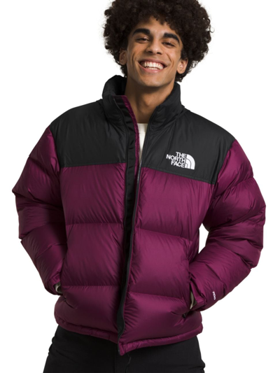 The North Face Nuptse Retro Puffer Jacket In Cherry Red