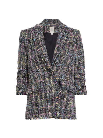 Cinq À Sept Women's Holiday Khloe Spacedye Tweed Blazer In Black Multi