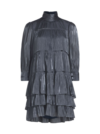 Cinq À Sept Women's Irridescent Riva Minidress In Slate