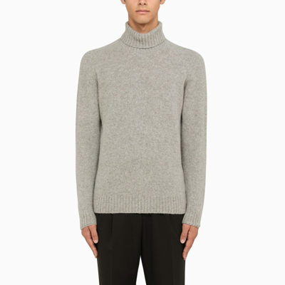 DRUMOHR DRUMOHR GREY WOOL TURTLENECK