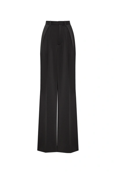 Milla Refined Black Trousers Cut From Italian Satin, Xo Xo