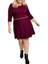 BCX PLUS WOMENS KNIT PULLOVER SWEATERDRESS