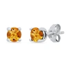 Max + Stone Sterling Silver 5mm Gemstone Round Stud Earrings With Push Backs In Multi