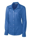 Cutter & Buck Epic Easy Care Nailshead Womens Long Sleeve Dress Shirt In Multi