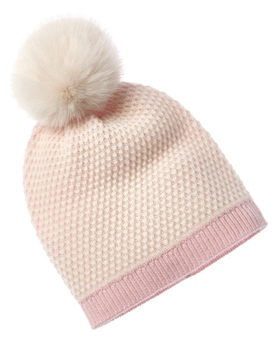 Phenix Two-tone Cashmere Hat In Pink