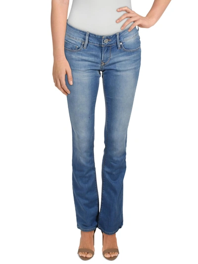 Black Orchid Womens Denim Low Rise Bootcut Jeans In Blue