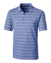 CUTTER & BUCK FORGE HEATHERED STRIPE STRETCH MENS POLO SHIRT