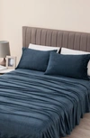 WOVEN & WEFT WOVEN & WEFT SOLID PLUSH VELOUR SHEET SET