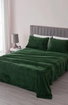 WOVEN & WEFT WOVEN & WEFT SOLID PLUSH VELOUR SHEET SET