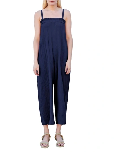 Sundry Gauze Jumpsuit In Ink In Blue