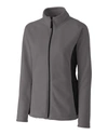 CLIQUE LADIES' SUMMIT MICROFLEECE HYBRID FULL ZIP JACKET