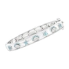 ROSS-SIMONS TONAL BLUE TOPAZ SEA LIFE BANGLE BRACELET IN STERLING SILVER