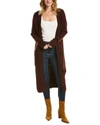 Vince Camuto Longline Cozy Cardigan In Red