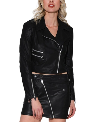 Walter Baker Jenny Leather Jacket In Black