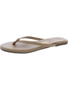 TKEES FOUNDATIONS WOMENS FAUX LEATHER THONG FLIP-FLOPS