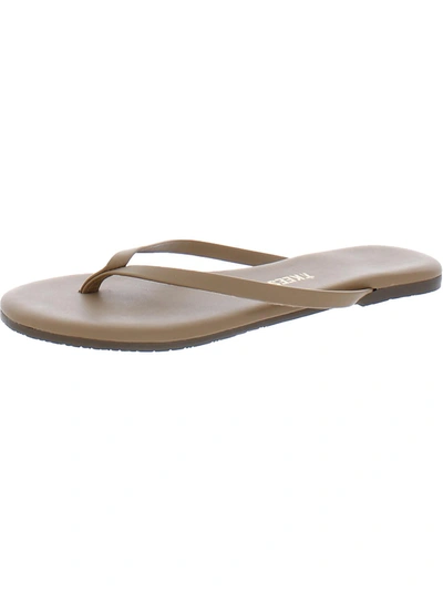 Tkees Foundations Womens Faux Leather Toe-post Flip-flops In Multi