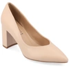 Journee Collection Simonne Pointed Toe Pump In White