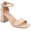 Journee Collection Valenncia Ankle Strap Sandal In White