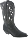 FREE PEOPLE RANCHO MIRAGE WOMENS LEATHER STACKED HEEL COWBOY, WESTERN BOOTS