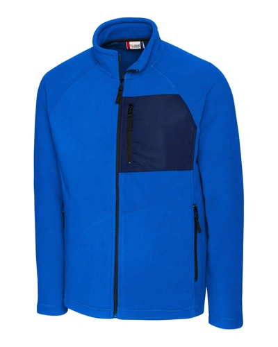 Clique Men's Summit Microfleece Hybrid Full Zip Jacket In Blue