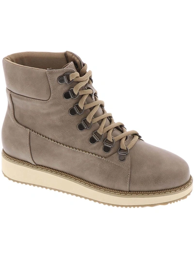 Masseys Tammy Womens Lace-up Casual Ankle Boots In Grey