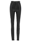 David Koma Leather Leggings With Ankle Zips And Pockets