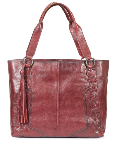 Frye Corrine Leather Tote In Red