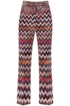 MISSONI PANTS IN LUREX KNIT WITH HERRINGBONE MOTIF