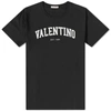 VALENTINO LOGO SHORT SLEEVES CREW NECK T-SHIRT IN BLACK