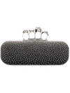 ALEXANDER MCQUEEN STUDDED FOUR-RING CLUTCH BAG,229282DP6SY12196994