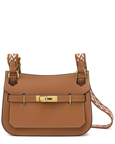 Tiffany & Fred Paris Quilted Leather Crossbody In Brown