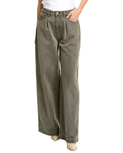 Weworewhat High-rise Wide Leg Pant In Grey